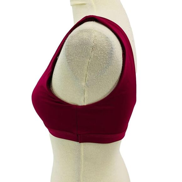 Dippin' Daisy's Sporty Swim Top Burgundy Womens Medium - Picture 2 of 9